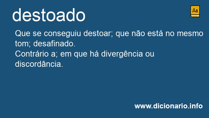 Significado de destoado