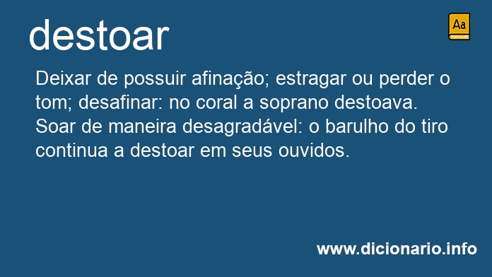 Significado de destoar