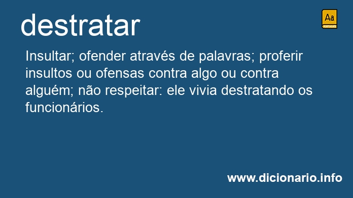 Significado de destratai