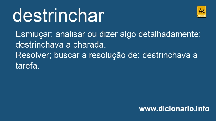 Significado de destrinches