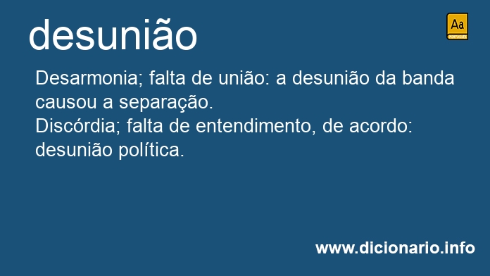 Significado de desunio