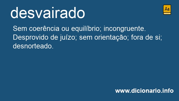 Significado de desvairado