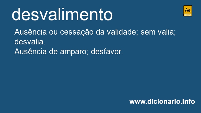 Significado de desvalimento