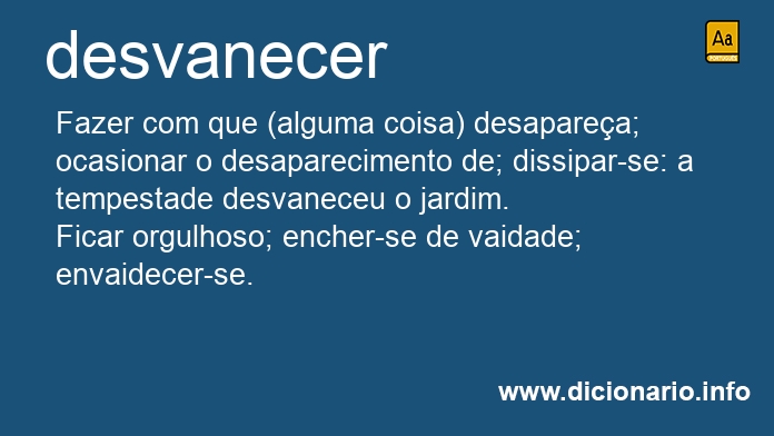 Significado de desvaneais