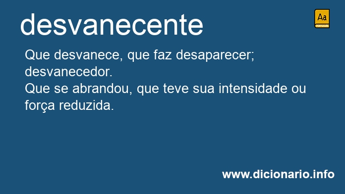 Significado de desvanecente