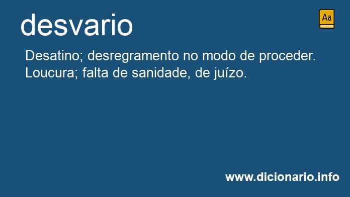 Significado de desvario