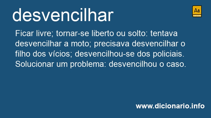 Significado de desvencilhar