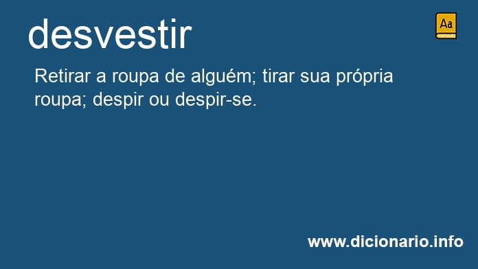 Significado de desvesta