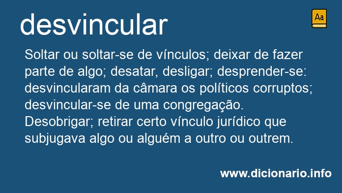 Significado de desvinculveis