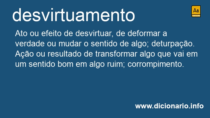 Significado de desvirtuamento