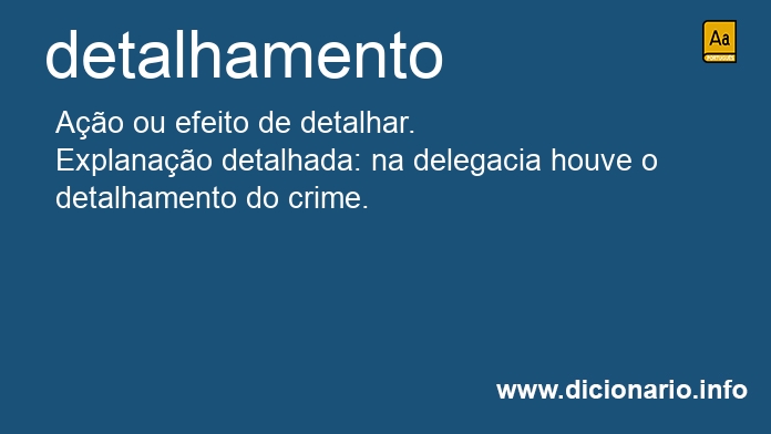 Significado de detalhamento