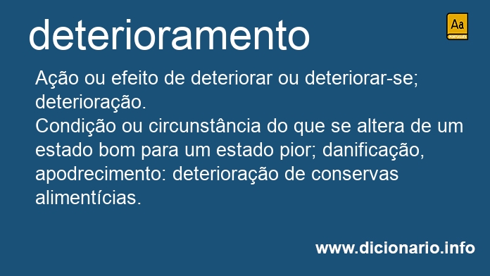 Significado de deterioramento