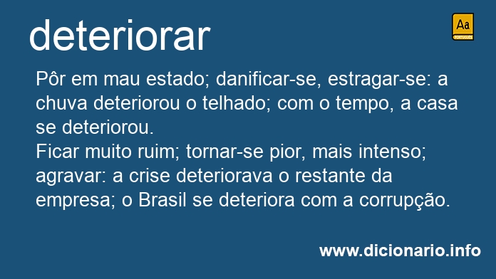 Significado de deteriorarei