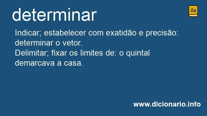 Significado de determina