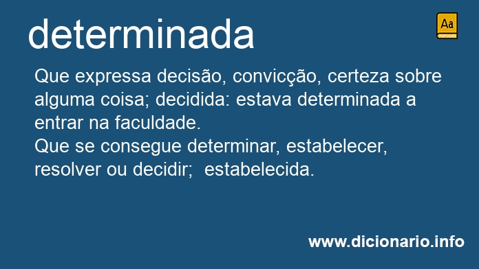 Significado de determinada