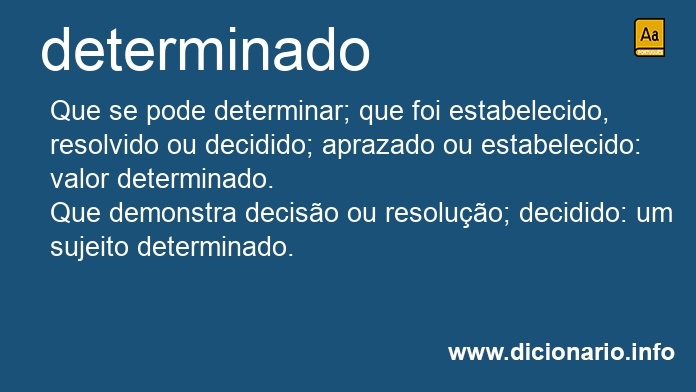 Significado de determinado