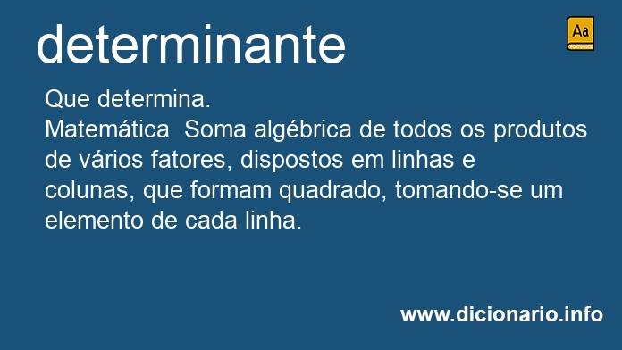 Significado de determinante