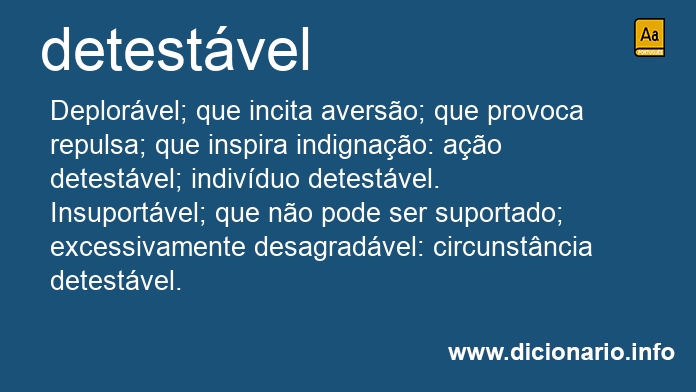 Significado de detestvel