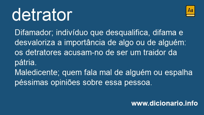 Significado de detrator