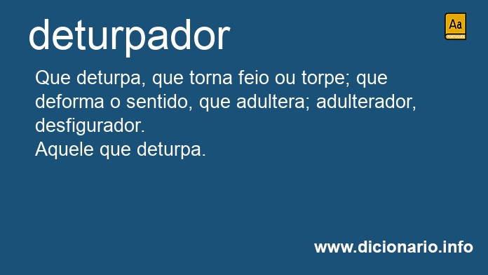Significado de deturpador
