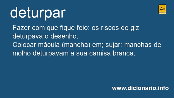 Significado de deturparem