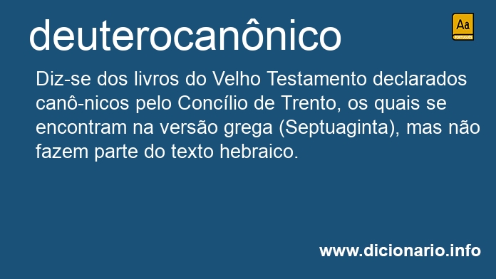 Significado de deuterocannicos