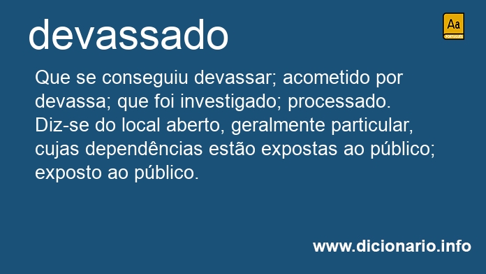 Significado de devassada