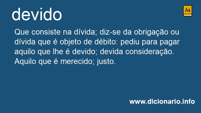 Significado de devido