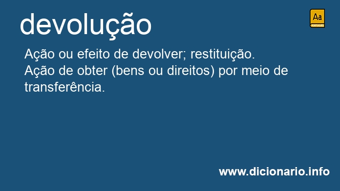 Significado de devolues