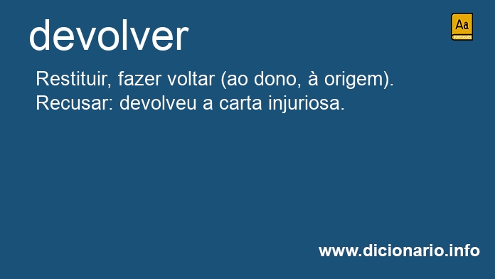 Significado de devolvam