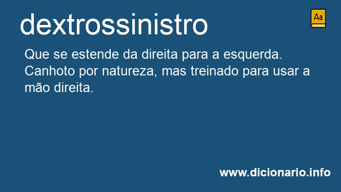 Significado de dextrossinistro