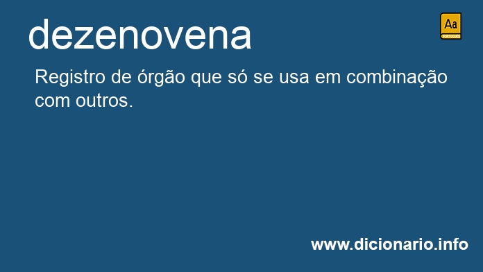Significado de dezenovena