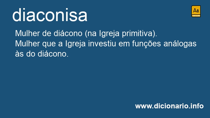 Significado de diaconisas