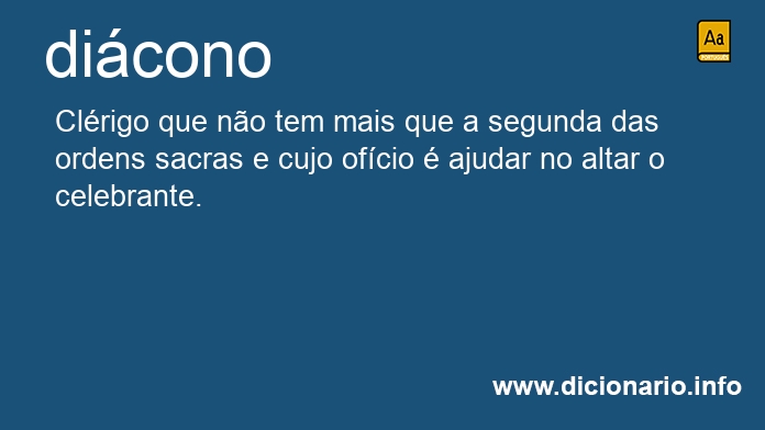 Significado de dicono