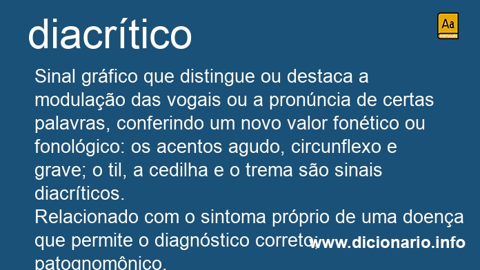 Significado de diacrtico