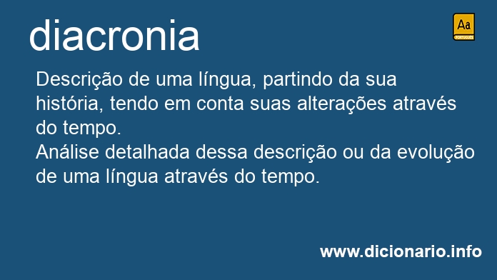 Significado de diacronia