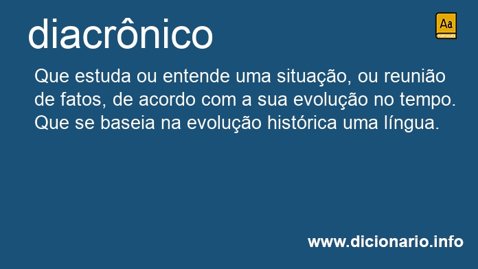 Significado de diacrnico