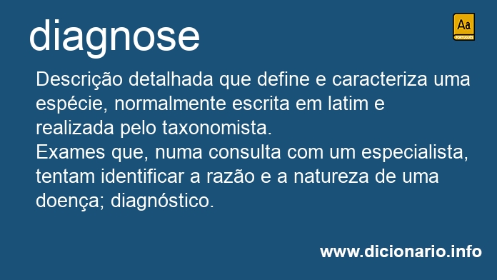 Significado de diagnose