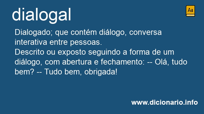 Significado de dialogal