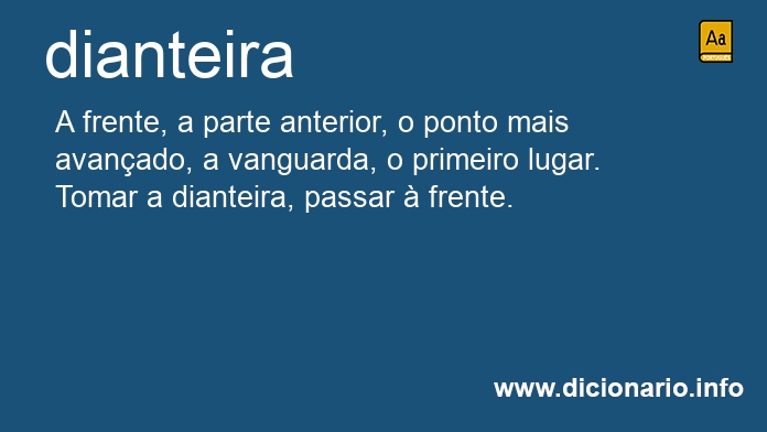 Significado de dianteira