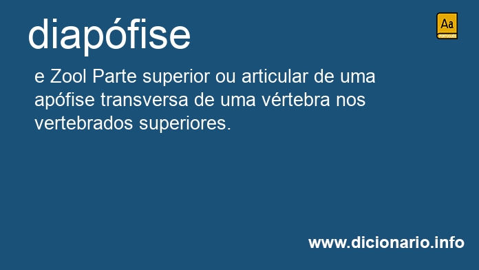 Significado de diapfise