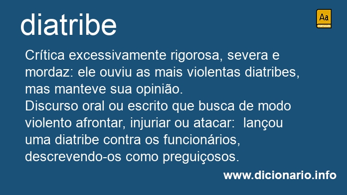 Significado de diatribe