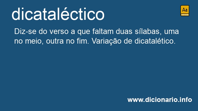 Significado de dicatalctico