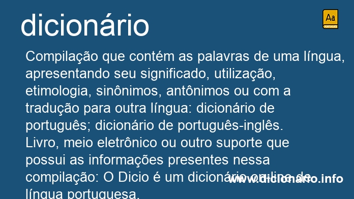 Significado de dicionrio