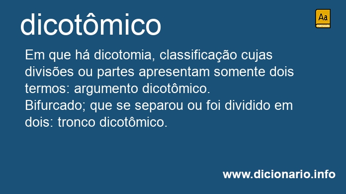 Significado de dicotmica