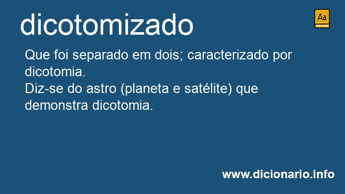 Significado de dicotomizado
