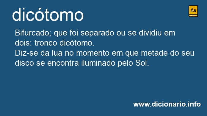 Significado de dictomo