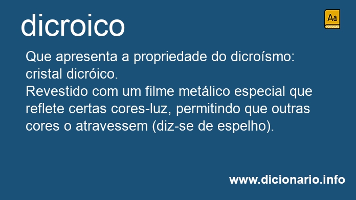 Significado de dicroico