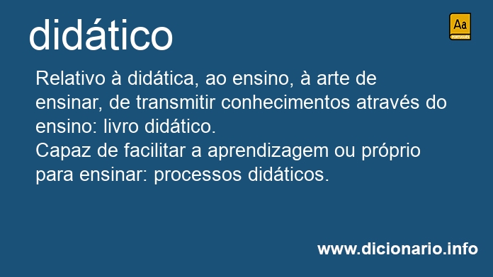 Significado de didtico