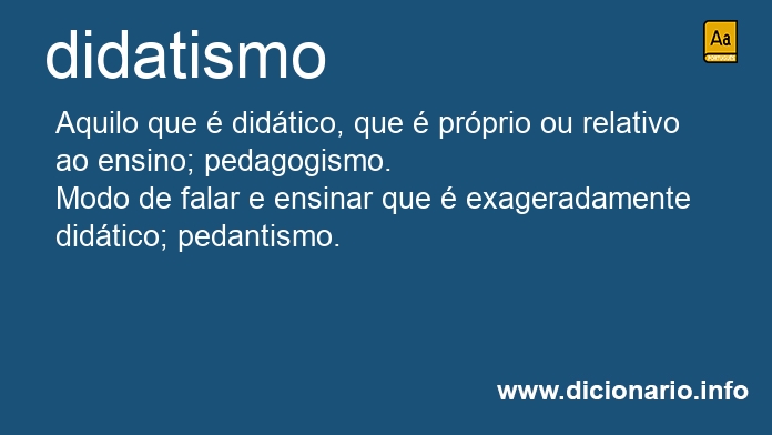 Significado de didatismo